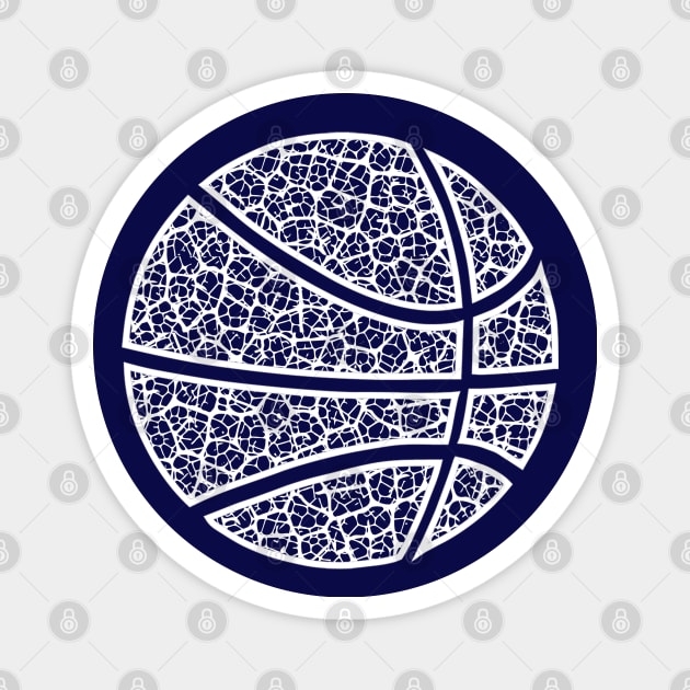 Basketball Ball leaf pattern Magnet by High Altitude